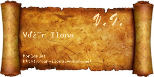 Vér Ilona névjegykártya
