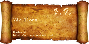 Vér Ilona névjegykártya
